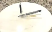 Vintage Parker Pen "Black and White Vector Roller Ball Series" OPTICAL Pattern