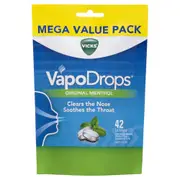 Vicks VapoDrops Original Menthol 42 Lozenges