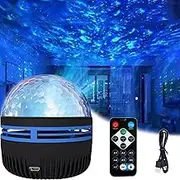 2 in 1 Northern Lights and Ocean Wave Projector - with 14 Light Effects for Bedroom,Northern Lights Aurora Projector with 14 Light Effects,with Remote Control,Northern Lights Projector (Type B)