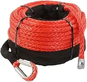 26mx9mm 26500LBS Traction Rope Synthetic Winch Rope Automotive Road Trailer ATV SUV Trailer Rope Rescue and Escape(Red-26mx9mm)