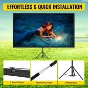70 Inch Portable Projector Screen with Stand 4K HD Home Cinema 16:9 Aspect Ratio