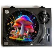 DJ Psychedelic Slipmat for Vinyl Record Player dj gift turntable 12" slip mat