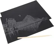 2pcs City Night View Scratch Paper Cards Pranks for Boys and Girls Adults DIY Scratch Drawing Paper Home Decor Present
