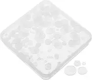 [AKOOSY] 200pcs Small Silicone Comfort Earring Pads Donut Shape Cushion Stabilizers Clear Anti Pain Earring Back Accessories for Secure Stability