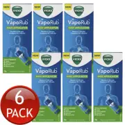 6 x Vicks Vaporub Easy Applicator Vaporising Ointment Cough Decongestant 35g