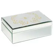 Ashdene Elegant Bee Silver Mirrored Jewellery Storage Display Box Large