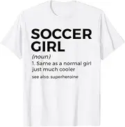 [X.Style] Soccer Girl Definition ds853 T-Shirt White