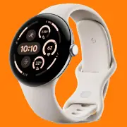 Google Pixel Watch Series 3 (45mm, Polished Silver Aluminum Case/Porcelain Active Band) - Brand New