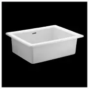 Cotto Large Laboratory Sink w/ Waste Outlet, White