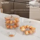 Round Rolling Egg Dispenser Large Capacity Egg Basket Refrigerator Egg Holder