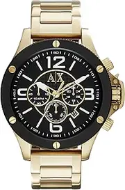 Armani Exchange Men's Wellworn Chronograph, Gold-Tone Stainless Steel Watch, AX1511
