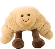 OZIF Croissant Plush Toy Cute Croissant Bread Pillow Stuffed Animals Funny Soft Food Plushies Toy