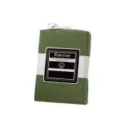 Revive Olive 100% Cotton Jersey Super Soft Fitted Sheet Combo Set Double 38cm...