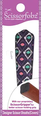 SCISSORFOBZ Designer Scissors Sheath Cover Single Small Purple Multicolor Flame