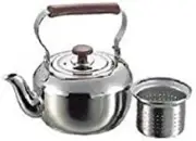 MARUTAMA 18-8 teapot (with brown stiffness) 1L 412-B stainless steel Silver NEW