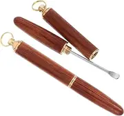 BESTYASH 2pcs Portable Ear Wax Scoop Durable Ear Cleaning Tools with Keychain Design for Easy Wax Removal and Care for Sharing and Travel
