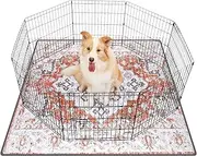 LOOBANI Washable Pee Pads for Dogs, 1 Pack Super Absorbent Reusable Puppy Pads Leakproof Dog Traning Pads, Waterproof Non-Slip Whelping Pad for Floor, Playpen, Crate, Couch-72 x72 (Red-Orange)
