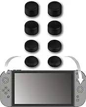 Konix Set mit 8 Daumenaufsätzen für Joy-Con-Controller-Joysticks der Nintendo Switch 2 - Höhenverstellbar - Schwarz