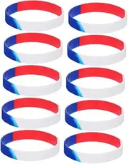Parliky Silicone Sports Hand Rings Band Decors Bracelets USA Flag Feminine Products for Women Games Bracelets Sports Teams Bracelets Independence Day Decoration Silicone Bracelet