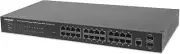 24 Port Poe Web Managed Gigabit Ethernet Switch with 2 SFP Ports - 240W Power Bu