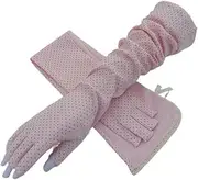 [LEIXIUSM] Summer Sun Protection Gloves, Women's Long Half Finger Sun Protection