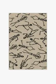 120' x 185' | Machine Washable Runner Rug | Kid & Pet Friendly | Indoor Rug | Bone Dance White Rug | Ruggable