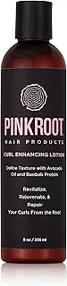 Pink Root Products Curl Enhancing Lotion, 8oz - Revitalize, Rejuvenate & Repair Curls - With Avocado & Baobab Protein