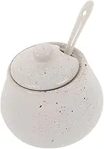 SHOWERORO Multipurpose Condiment Pots Ceramic Spice Jars Lid Japanese Design for Home Restaurant Use