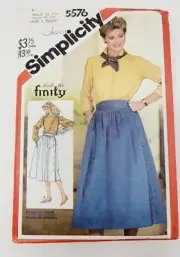 Simplicity 5576 Misses side button skirts sewing pattern size 8 vintage