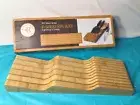 In-Drawer Knife Block Holds Bamboo Kitchen Knife Organizer Without Knives 16Slot