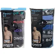 Bonds 4 Pack Hipster Briefs Big Mens Plus Size Undies Underwear 3XL-7XL MVY94W Comfy Cotton
