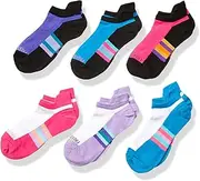 [Fruit of the Loom] Girls' Active Lightweight No Show Tab Socks 6 Pair
