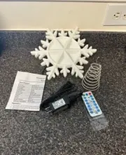 Christmas Lighted Snowflake Tree Topper