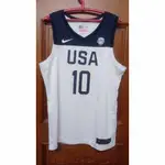NBA奧運美國夢幻隊JAYSON TATUM白色球衣XL號