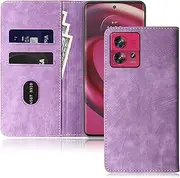 Motorola Edge 30 Fusion Folio case Moto Edge 30 Fusion flip Wallet Case RFID Blocking Phone Cover (Motorola Edge 30 Fusion Purple)