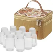 Camping Condiment Kit - Travel Condiment Holder | Condiment Kit, Camping Shaker Travel Holder, Large Capacity Clear Leak Proof Bottle
