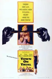 Town On Trial poster Charles Coburn John Mills 1957 Old Film Movie Photo