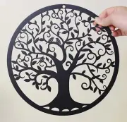 Hanging Tree of Life Metal Wall Art Decor for Garden Living Room Bedroom