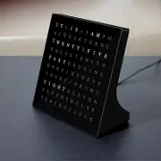LED Light Up Word Clock, 5.9 inch Modern Design Alphabet Clock, Game Room Table Decorations, Home & Office Decor, Housewarming Gift, New Years Decorat
