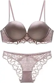 CVBFDB Untraceless Underwear Women's Small Chest Gathering Untraceless Wrap Top Bra Invisible Not Easy to Go(70 a)