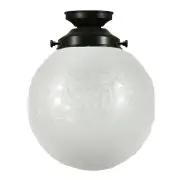 Sheffield 8&quot; Shade w 4 1/4&quot; Black Batten Fix Light