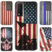 For TCL 30XE 5g 40XE 30V 20XE 20A ShockProof TPU Phone Case+Tempered Glass-USA