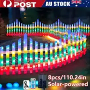 Christmas Solar Picket Fence Lights Outdoor Garden Yard Plant Border Decor Lamp