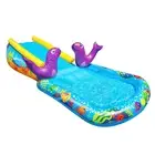 My First Water Slide Splash Pool with Sprinkler 98 x 59 x 24 Inflatable Outdoor