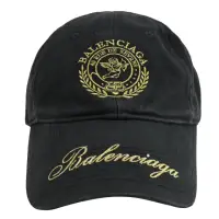 在飛比找momo購物網優惠-【Balenciaga 巴黎世家】電繡徽章LOGO棉質棒球帽