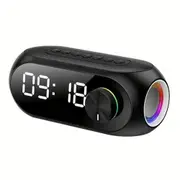 Wireless Bluetooth Speaker Mirror Dual Alarm Clock HD LED Stereo Speakers