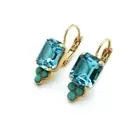 Earring By Mariana Emerald Shape Aquamarine and Turquoise Swarovski Crystals