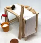 Dolls House Filled Decorators Paste Trestle Table 1:12 Scale Furniture KM Tumdee