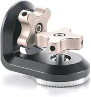 Tilta Right Angle Rosette Adapter to 1/4"-20 with Locating Pins, Compatible with Nucleus Nano II Control Handle and Lightweight Shoulder Rig - Black TA-RRA-1420
