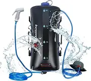 AFISHTOUR Portable Camping Shower Bag - 20L/5.4 Gallons Solar Water Bag With Foot Pump and Shower Head for Camping, Beach, Travel, Outdoor Activities